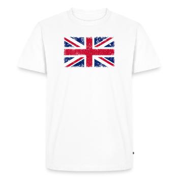 Grande-Bretagne - T-shirt Premium bio Homme - blanc - Devant - Nico (187cm)