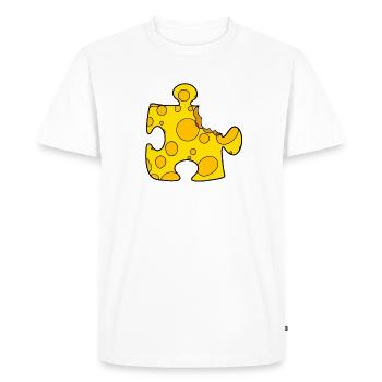 Puzzle de fromage - T-shirt Premium bio Homme - blanc - Devant - Nico (187cm)