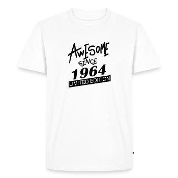 1964 - Né en 1964 - Fantastique depuis 1964 - T-shirt Premium bio Homme - blanc - Devant - Nico (187cm)