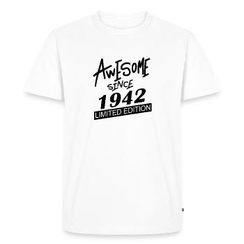 1942 - Born 1942 - Men's Premium Organic T-Shirt - white - Front - Nico (187cm)