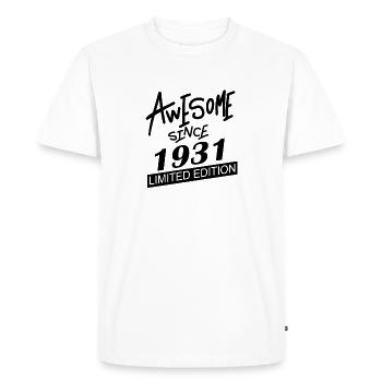 1931 - Né en 1931 - Fantastique depuis 1931 - T-shirt Premium bio Homme - blanc - Devant - Nico (187cm)