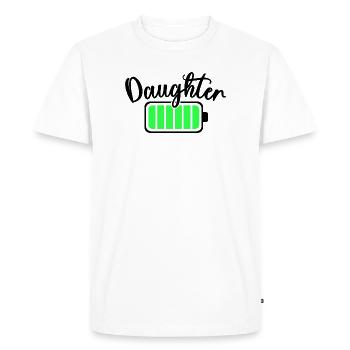 Motif d’égaliseur de barre de néon - T-shirt Premium bio Homme - blanc - Devant - Nico (187cm)