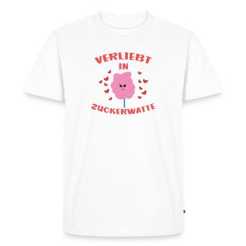 Candy Statement Bonbons Doux Sucrés - T-shirt Premium bio Homme - blanc - Devant - Nico (187cm)