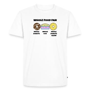 Donut Statement Sweets Cake Dessert - Men's Premium Organic T-Shirt - white - Front - Nico (187cm)