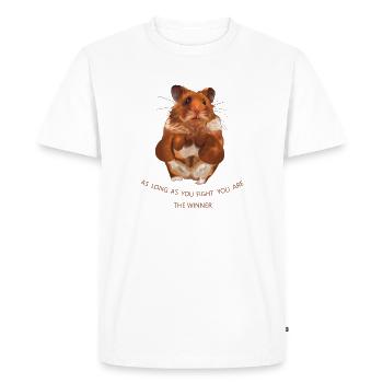 Combattant - T-shirt Premium bio Homme - blanc - Devant - Nico (187cm)