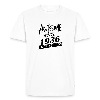 1936 - Né en 1936 - Fantastique depuis 1936 - T-shirt Premium bio Homme - blanc - Devant - Nico (187cm)