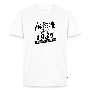 1935 - Born 1935 - Fantastic since 1935 - Men's Premium Organic T-Shirt - white - Front - Nico (187cm)