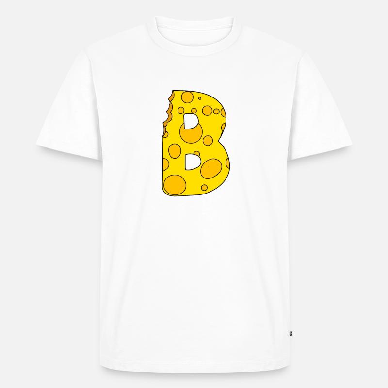Buchstabe B - Männer Premium Bio T-Shirt - Weiß