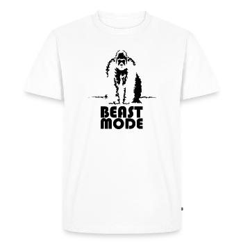 Icône du mode bête Gorilla Monkey Monkey Monkey Icône - T-shirt Premium bio Homme - blanc - Devant - Nico (187cm)