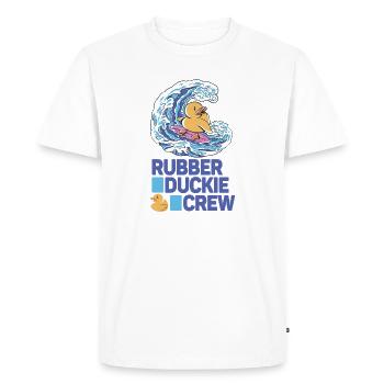 Rubber Duck Rubber Duckie Crew - Men's Premium Organic T-Shirt - white - Front - Nico (187cm)