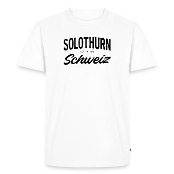 Police baptismale vintage de Solothurn, Suisse - T-shirt Premium bio Homme - blanc - Devant - Nico (187cm)