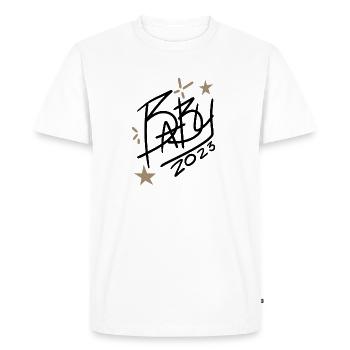 Baby 2023 - Birth Pregnant 2023 Pregnancy - Men's Premium Organic T-Shirt - white - Front - Nico (187cm)