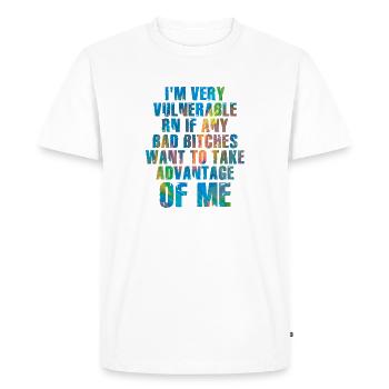 I'm Very Vulnerable RN - Men's Premium Organic T-Shirt - white - Front - Nico (187cm)