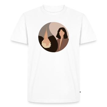 Couple Brunette et Blonde - T-shirt Premium bio Homme - blanc - Devant - Nico (187cm)
