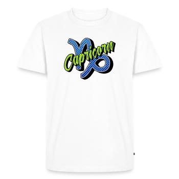 Horoscope Superstition Constellation Capricorn Saying - Men's Premium Organic T-Shirt - white - Front - Nico (187cm)