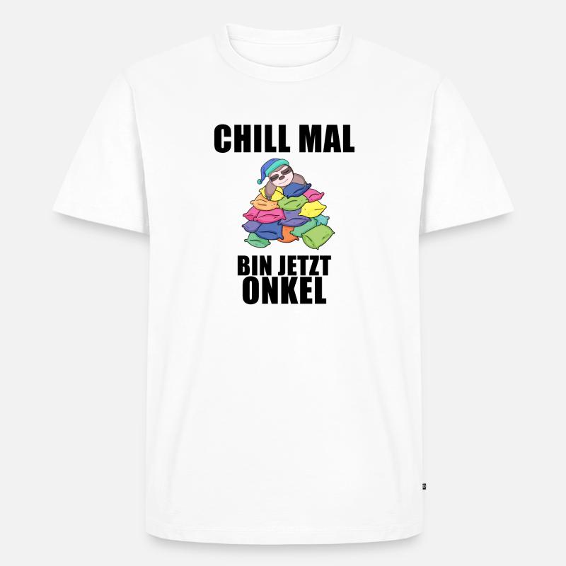 Onkel - Onkel werden - Männer Premium Bio T-Shirt - Weiß