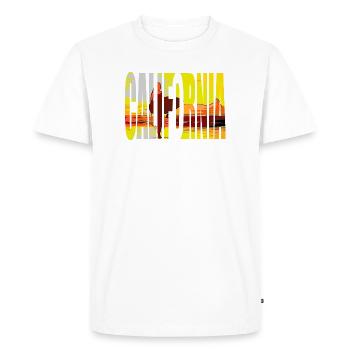 CALIFORNIA - T-shirt Premium bio Homme - blanc - Devant - Nico (187cm)