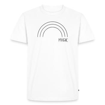 Magic Rainbow - Men's Premium Organic T-Shirt - white - Front - Nico (187cm)