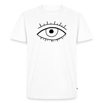 Oeil - T-shirt Premium bio Homme - blanc - Devant - Nico (187cm)