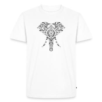 Éléphant graphique - T-shirt Premium bio Homme - blanc - Devant - Nico (187cm)