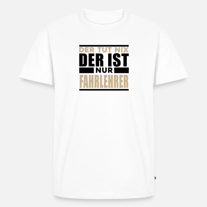 Fahrlehrer - Männer Premium Bio T-Shirt - Weiß