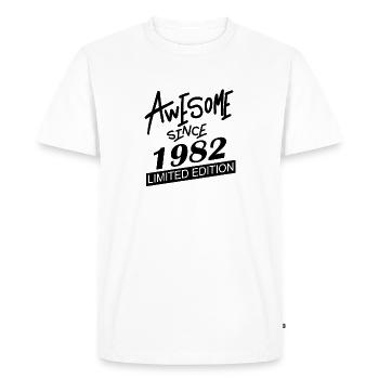 1982 - Né en 1982 - T-shirt Premium bio Homme - blanc - Devant - Nico (187cm)