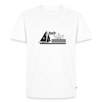 BZH - T-shirt Premium bio Homme - blanc - Devant - Nico (187cm)