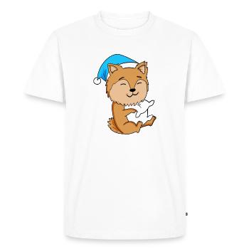 Chien de race Zwergspitz - T-shirt Premium bio Homme - blanc - Devant - Nico (187cm)