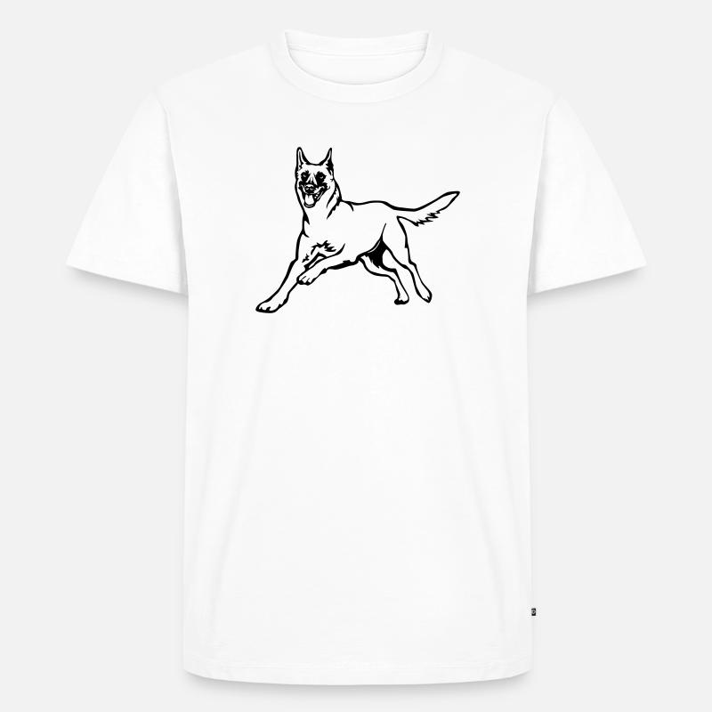 Malinois - Männer Premium Bio T-Shirt - Weiß