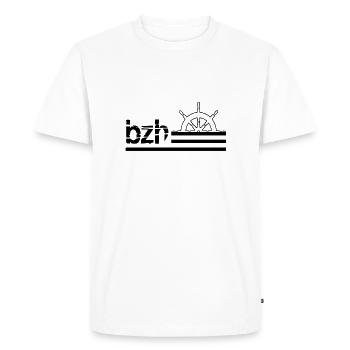 Breizh - T-shirt Premium bio Homme - blanc - Devant - Nico (187cm)