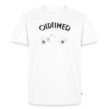 Design de voiture classique - Voitures classiques - T-shirt Premium bio Homme - blanc - Devant - Nico (187cm)