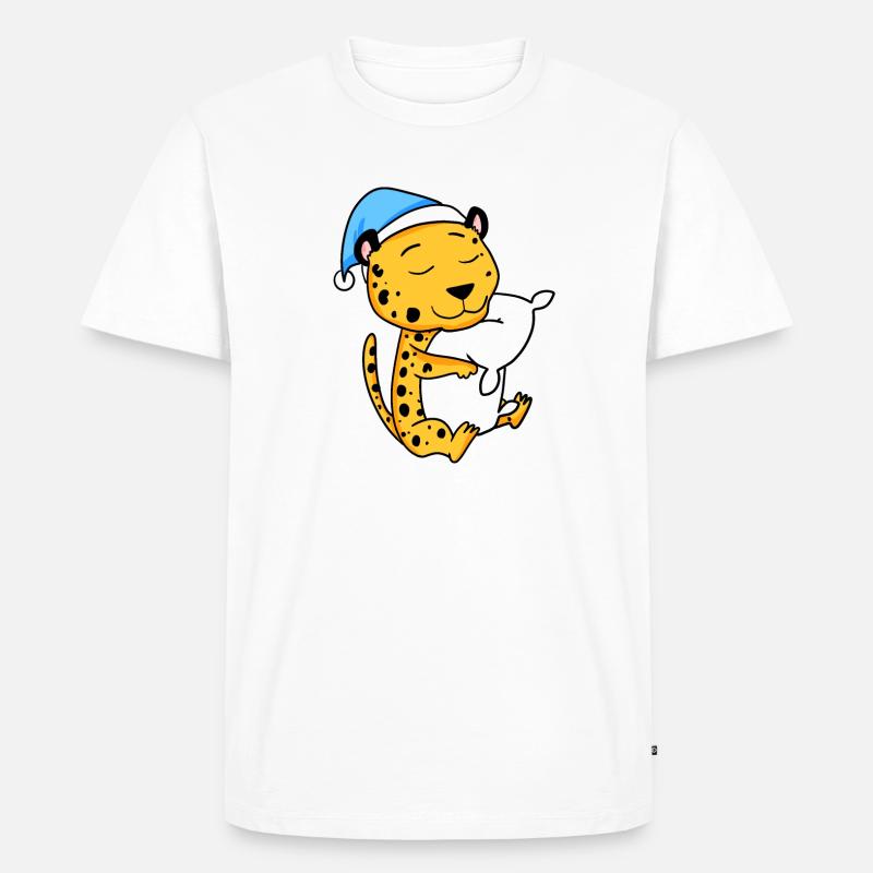 Gepard - Männer Premium Bio T-Shirt - Weiß