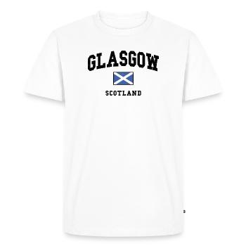 Drapeau écossais : Conception de la croix de sel - T-shirt Premium bio Homme - blanc - Devant - Nico (187cm)
