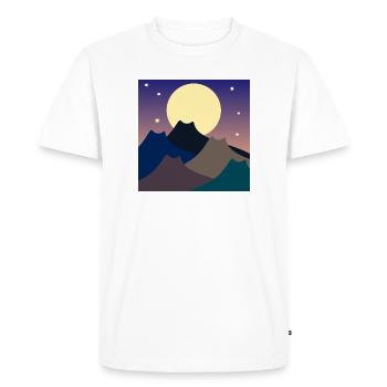 MONTAGNES DES CHATS DE PLEINE LUNE - T-shirt Premium bio Homme - blanc - Devant - Nico (187cm)