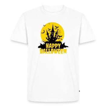 Castle Halloween Silhouette Night - Men's Premium Organic T-Shirt - white - Front - Nico (187cm)