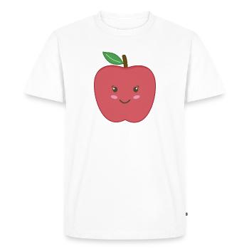 Pomme Kawaii - T-shirt Premium bio Homme - blanc - Devant - Nico (187cm)
