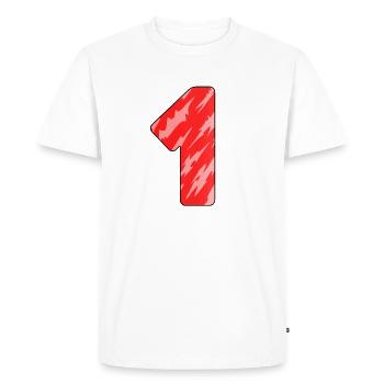 1 - T-shirt Premium bio Homme - blanc - Devant - Nico (187cm)