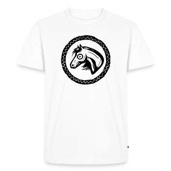 Horse Portrait - Men's Premium Organic T-Shirt - white - Front - Nico (187cm)