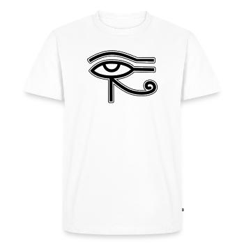 Oeil Horus Egypte - T-shirt Premium bio Homme - blanc - Devant - Nico (187cm)