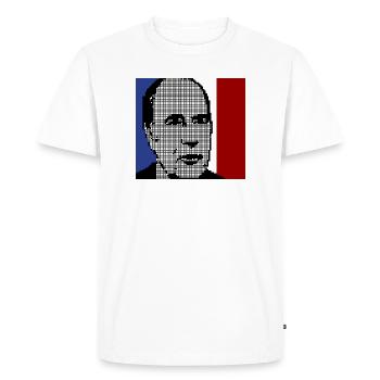 Mitterrand 1981 - T-shirt Premium bio Homme - blanc - Devant - Nico (187cm)