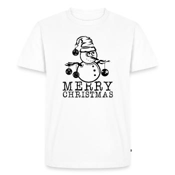 Joyeux Noël Symbole Illustration Icône Logo - T-shirt Premium bio Homme - blanc - Devant - Nico (187cm)