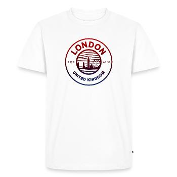 Londres Royaume-Uni - T-shirt Premium bio Homme - blanc - Devant - Nico (187cm)