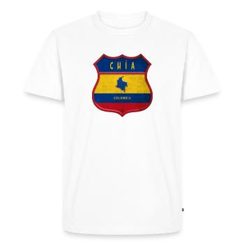 Design des armoiries de Chia Colombia - T-shirt Premium bio Homme - blanc - Devant - Nico (187cm)