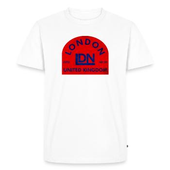 Emblème de Londres au Royaume-Uni - T-shirt Premium bio Homme - blanc - Devant - Nico (187cm)