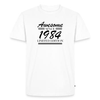 1984 - Né en 1984 - T-shirt Premium bio Homme - blanc - Devant - Nico (187cm)