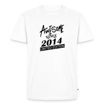 2014 - Millésime 2014 - T-shirt Premium bio Homme - blanc - Devant - Nico (187cm)