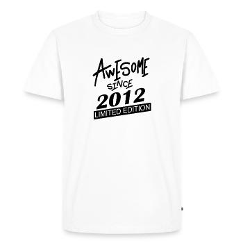 2012 - Millésime 2012 - T-shirt Premium bio Homme - blanc - Devant - Nico (187cm)