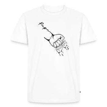 Père Fils Tenues Assorties Deux 2 Enfant - T-shirt Premium bio Homme - blanc - Devant - Nico (187cm)