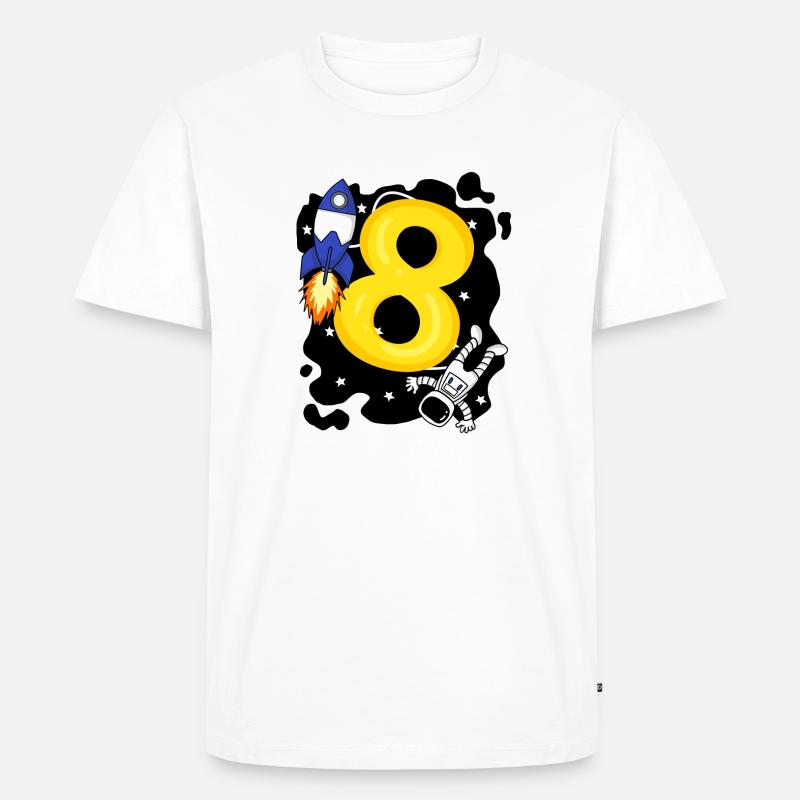 Junge 8 Jahre alt - Männer Premium Bio T-Shirt - Weiß