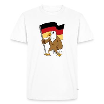 Adler Deutsche Fahne Germany - Men's Premium Organic T-Shirt - white - Front - Nico (187cm)